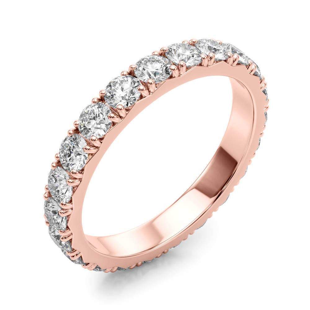  Ladies French-Cut Eternity Wedding Band Eternity Band 1/2 Carat Total Weight  (Lab-Created) 0.52 C.T.W 14K yellow, white or rose gold - view 5