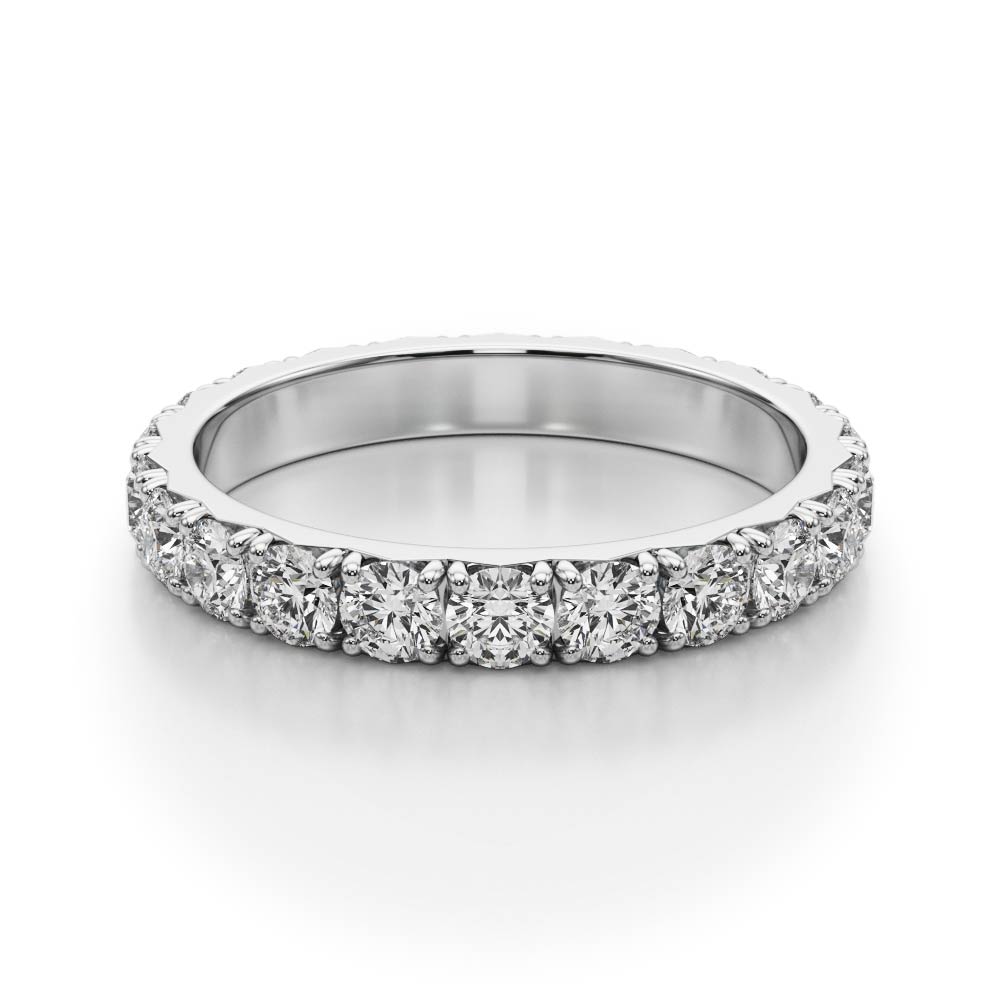  Ladies French-Cut Eternity Wedding Band Eternity Band 1/2 Carat Total Weight  (Lab-Created) 0.52 C.T.W 14K yellow, white or rose gold - view 9