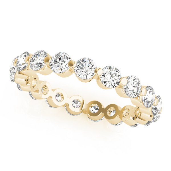  Ladies Single Shared-Prong Eternity Band 0.66 Carat Total Weight  (Lab-Created) 0.66 C.T.W 14K yellow, white or rose gold - view 2