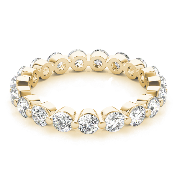  Ladies Single Shared-Prong Eternity Band 0.66 Carat Total Weight  (Lab-Created) 0.66 C.T.W 14K yellow, white or rose gold - view 4