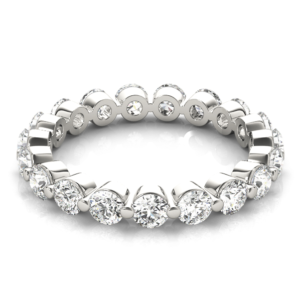  Ladies Single Shared-Prong Eternity Band 0.66 Carat Total Weight  (Lab-Created) 0.66 C.T.W 14K yellow, white or rose gold - view 6