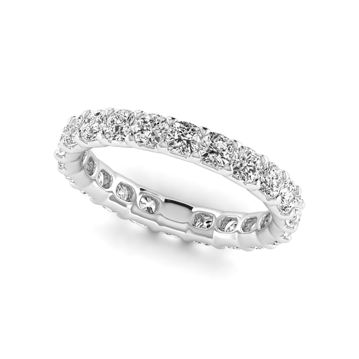  Ladies Cushion Full Eternity Diamond Eternity Band 1.8 Carat Total Weight  (Lab-Created) 1.80 C.T.W 14K yellow, white or rose gold - view 2