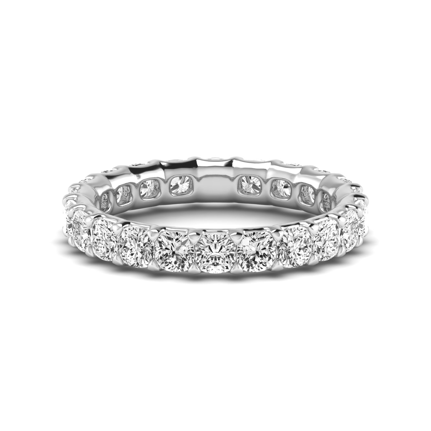  Ladies Cushion Full Eternity Diamond Eternity Band 1.8 Carat Total Weight  (Lab-Created) 1.80 C.T.W 14K yellow, white or rose gold - view 4