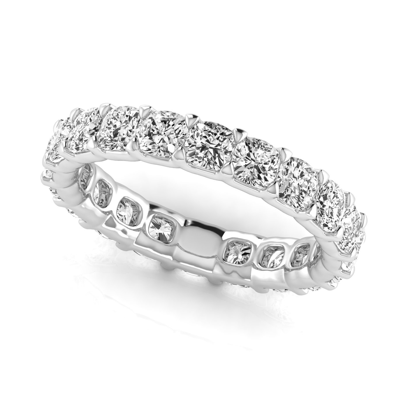  Ladies Cushion Full Eternity Diamond Eternity Band 1.8 Carat Total Weight  (Lab-Created) 1.80 C.T.W 14K yellow, white or rose gold - view 5