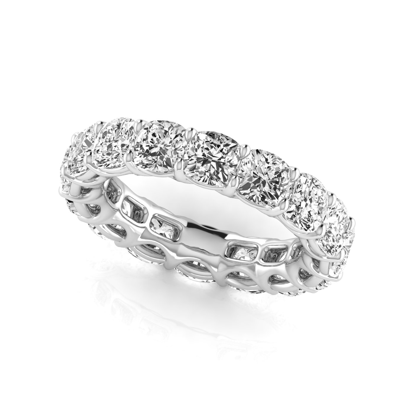  Ladies Cushion Full Eternity Diamond Eternity Band 1.8 Carat Total Weight  (Lab-Created) 1.80 C.T.W 14K yellow, white or rose gold - view 11
