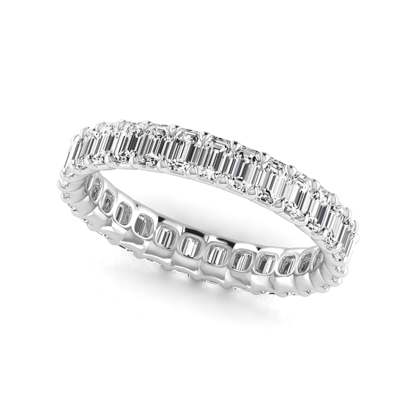  Ladies Emerald Full Eternity Diamond Eternity Band 1.9 Carat Total Weight  (Lab-Created) 1.90 C.T.W 14K yellow, white or rose gold - view 2