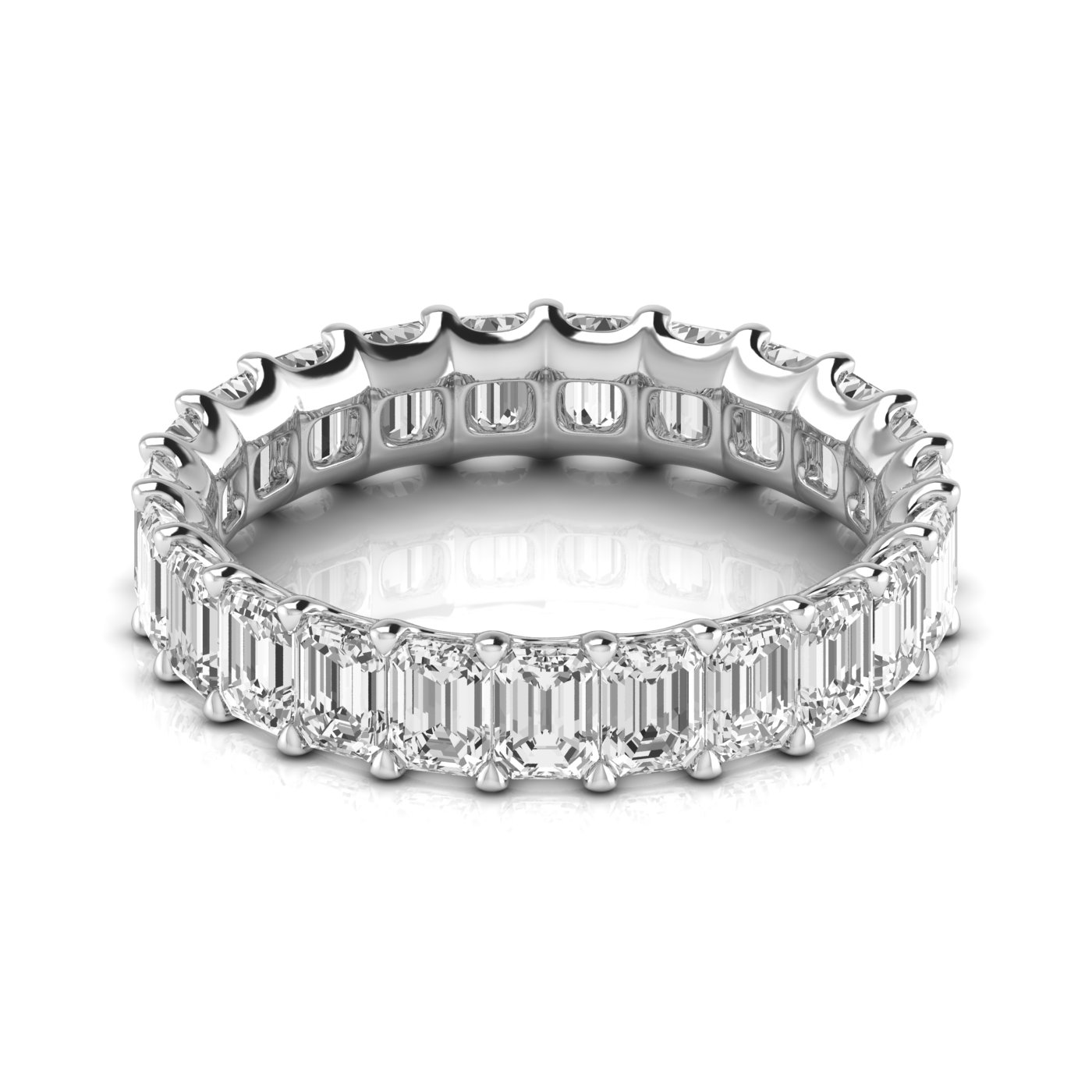  Ladies Emerald Full Eternity Diamond Eternity Band 1.9 Carat Total Weight  (Lab-Created) 1.90 C.T.W 14K yellow, white or rose gold - view 7