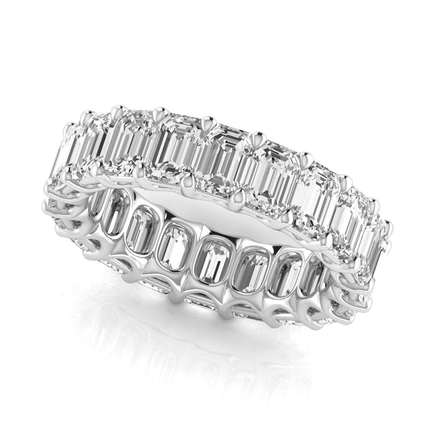 Emerald Full Eternity Diamond Eternity Band WOVR-ET-EC