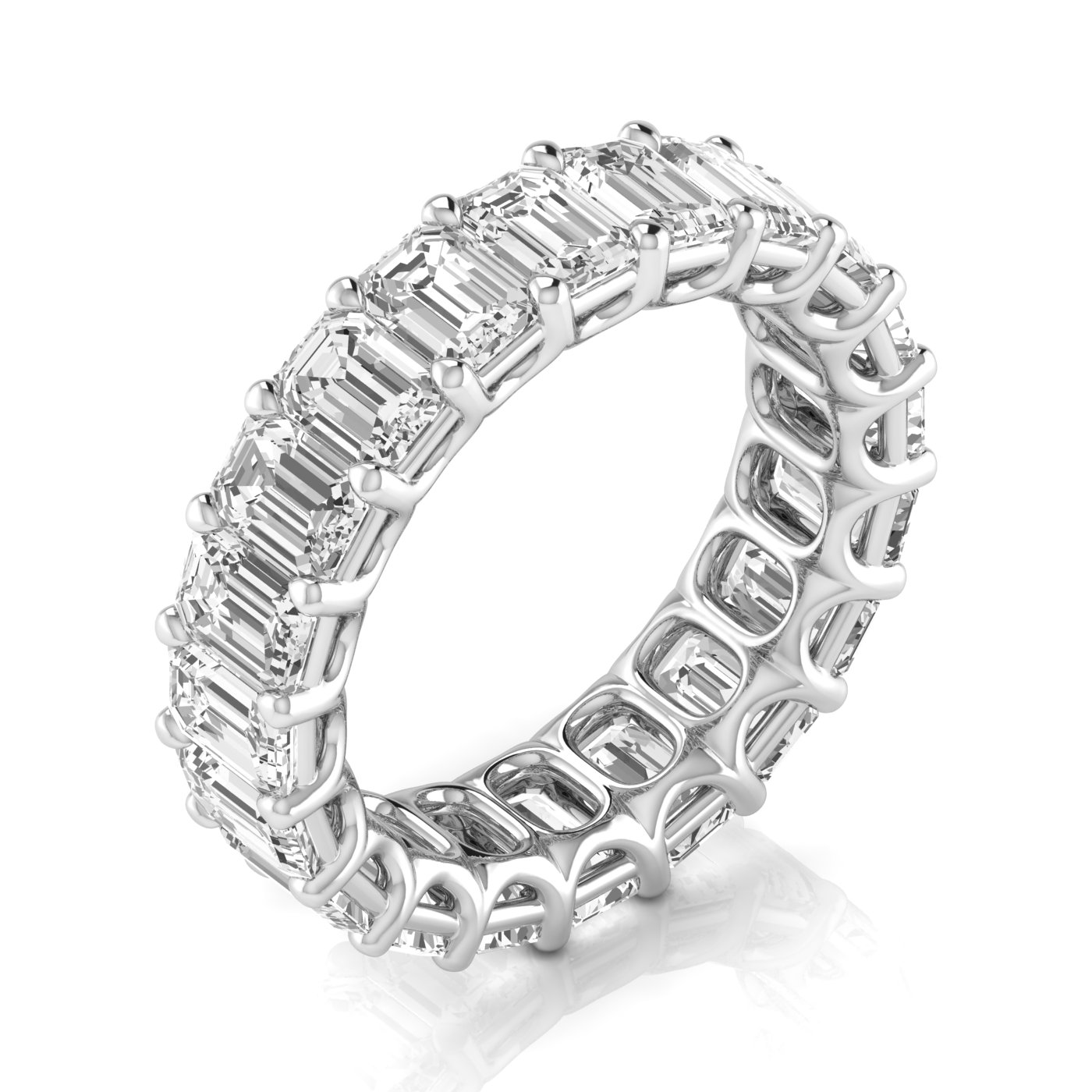  Ladies Emerald Full Eternity Diamond Eternity Band 1.9 Carat Total Weight  (Lab-Created) 1.90 C.T.W 14K yellow, white or rose gold - view 8