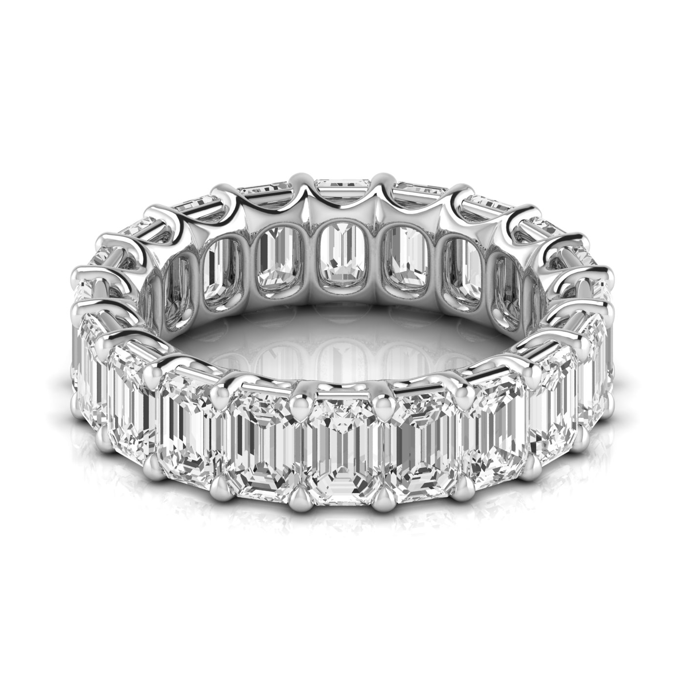  Ladies Emerald Full Eternity Diamond Eternity Band 1.9 Carat Total Weight  (Lab-Created) 1.90 C.T.W 14K yellow, white or rose gold - view 9
