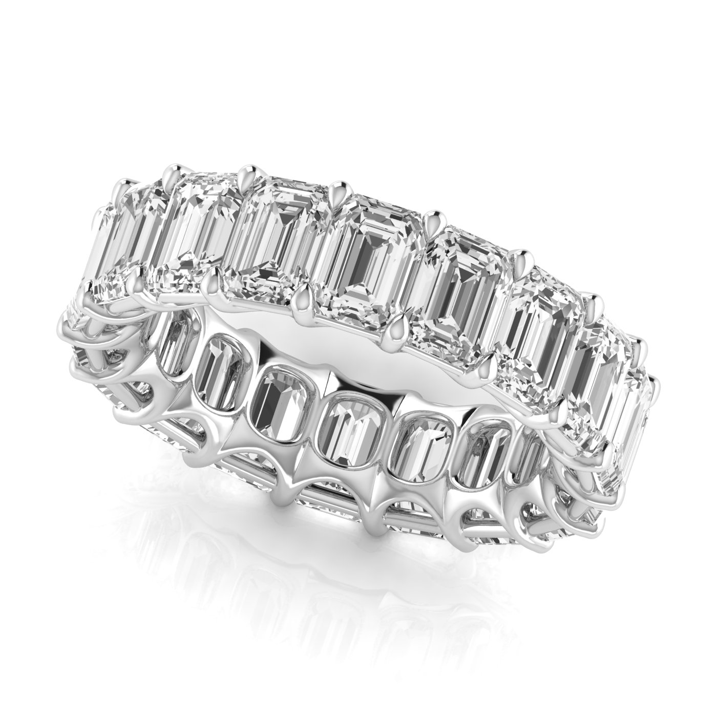  Ladies Emerald Full Eternity Diamond Eternity Band 1.9 Carat Total Weight  (Lab-Created) 1.90 C.T.W 14K yellow, white or rose gold - view 10