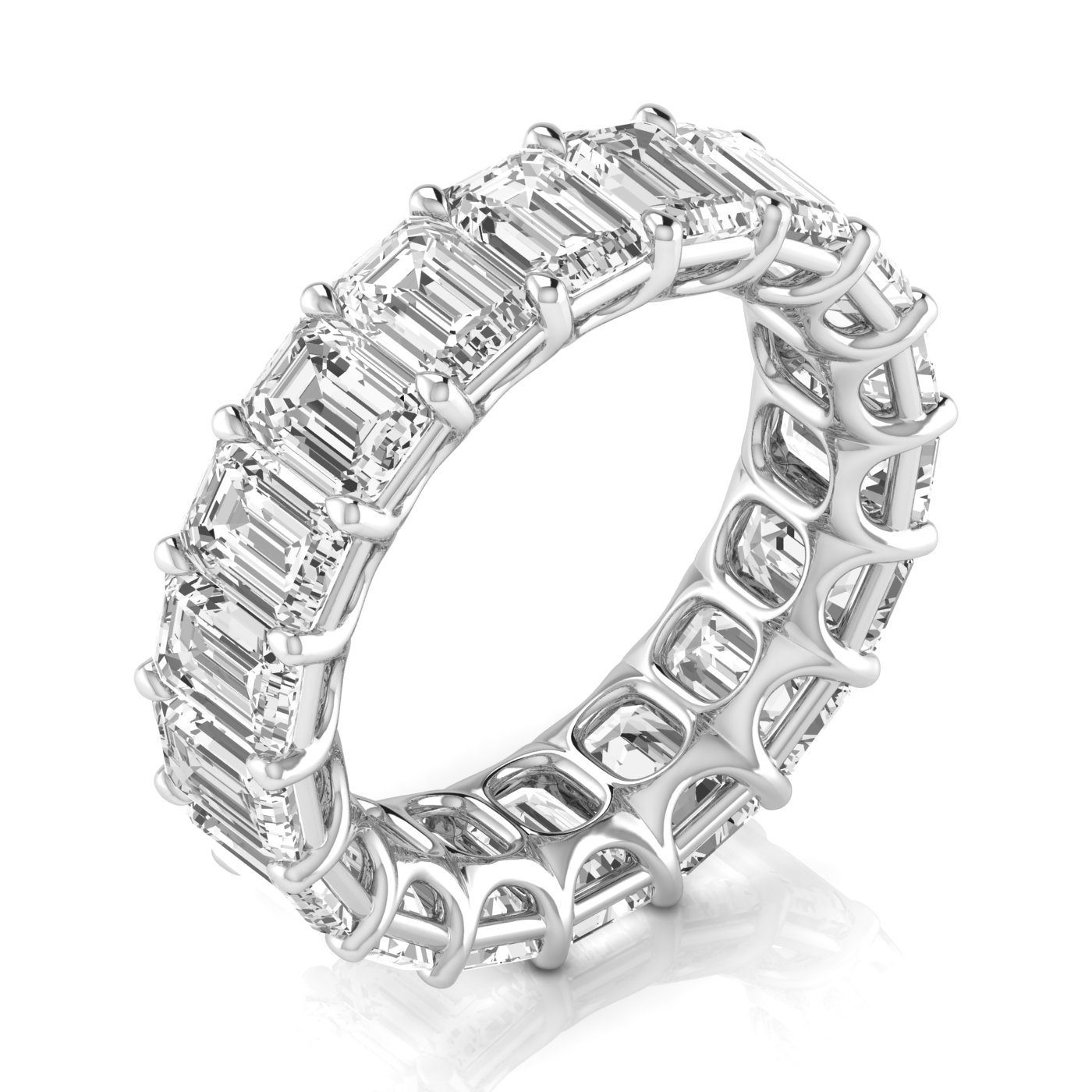  Ladies Emerald Full Eternity Diamond Eternity Band 1.9 Carat Total Weight  (Lab-Created) 1.90 C.T.W 14K yellow, white or rose gold - view 11