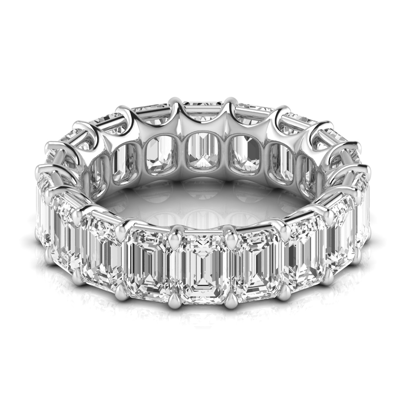  Ladies Emerald Full Eternity Diamond Eternity Band 1.9 Carat Total Weight  (Lab-Created) 1.90 C.T.W 14K yellow, white or rose gold - view 12