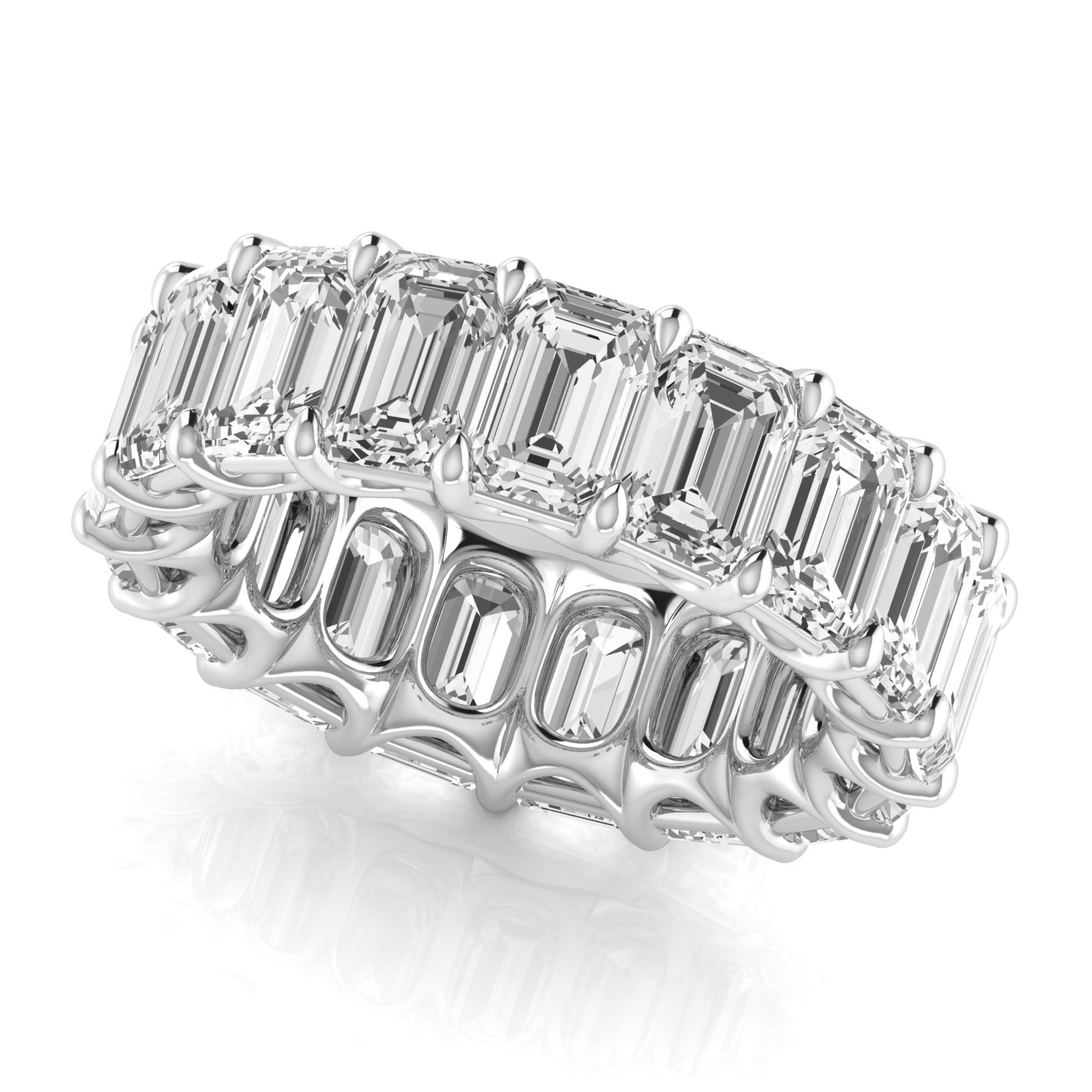  Ladies Emerald Full Eternity Diamond Eternity Band 1.9 Carat Total Weight  (Lab-Created) 1.90 C.T.W 14K yellow, white or rose gold - view 13