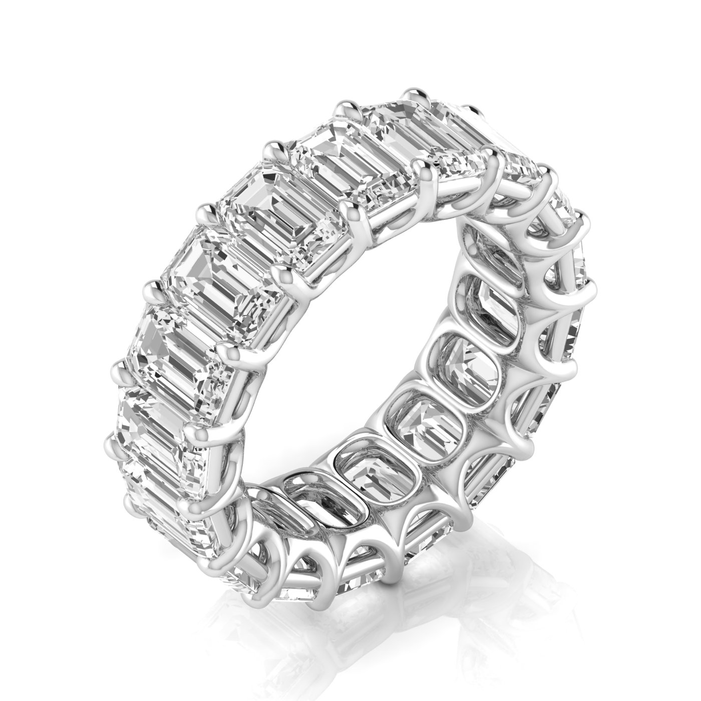  Ladies Emerald Full Eternity Diamond Eternity Band 1.9 Carat Total Weight  (Lab-Created) 1.90 C.T.W 14K yellow, white or rose gold - view 14
