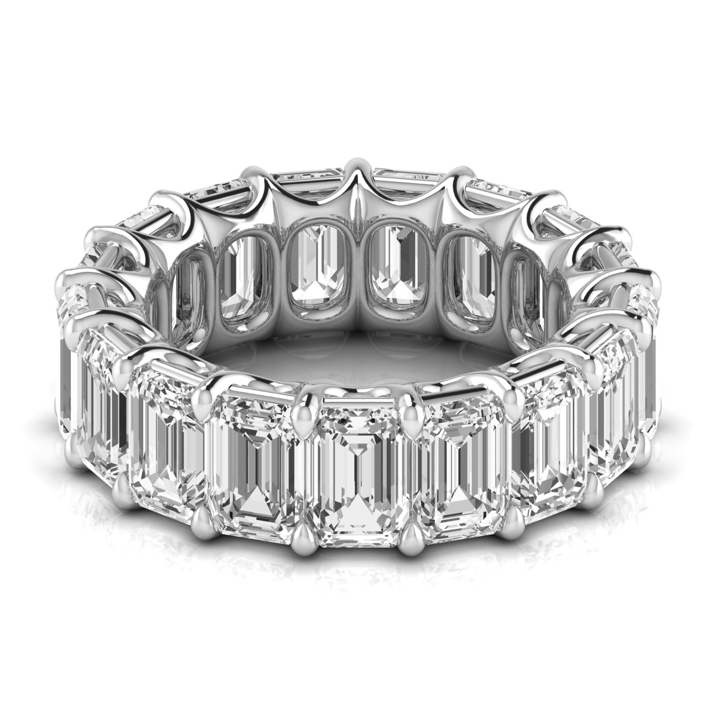  Ladies Emerald Full Eternity Diamond Eternity Band 1.9 Carat Total Weight  (Lab-Created) 1.90 C.T.W 14K yellow, white or rose gold - view 15