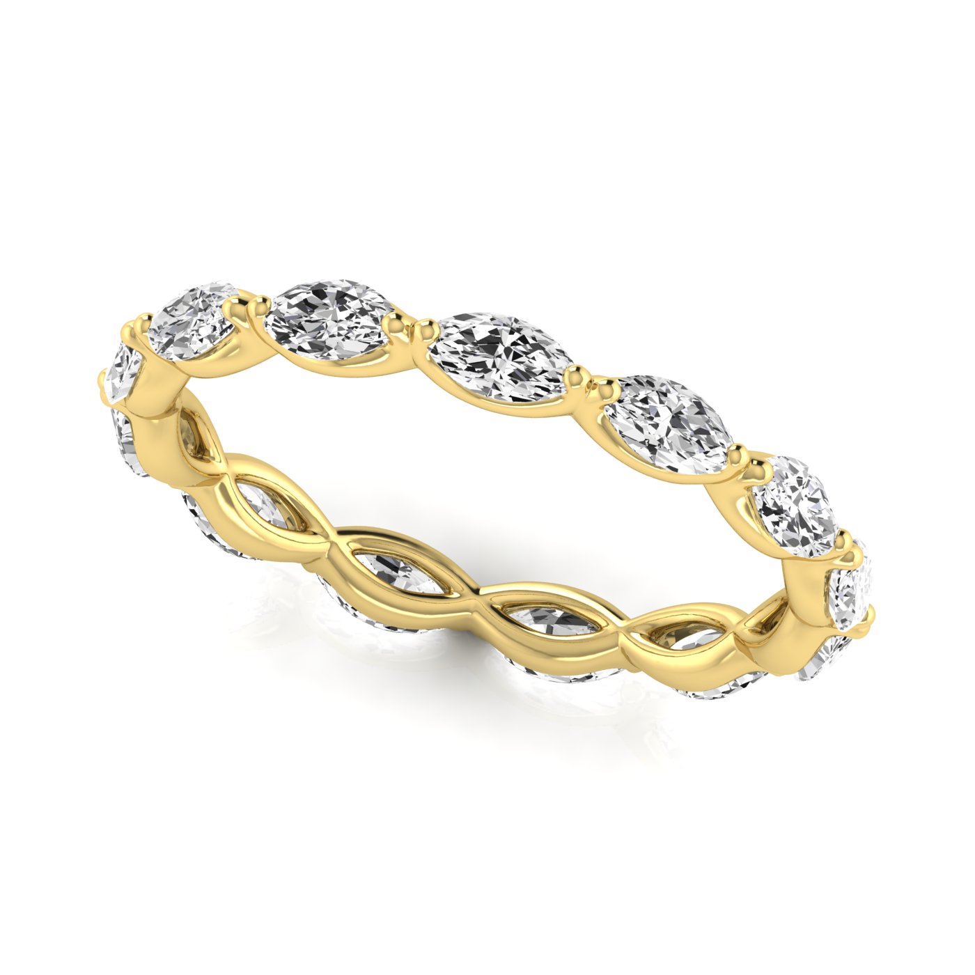  Ladies Marquise Full Eternity Diamond Eternity Band 1.4 Carat Total Weight  (Lab-Created) 1.40 C.T.W 14K yellow, white or rose gold - view 2