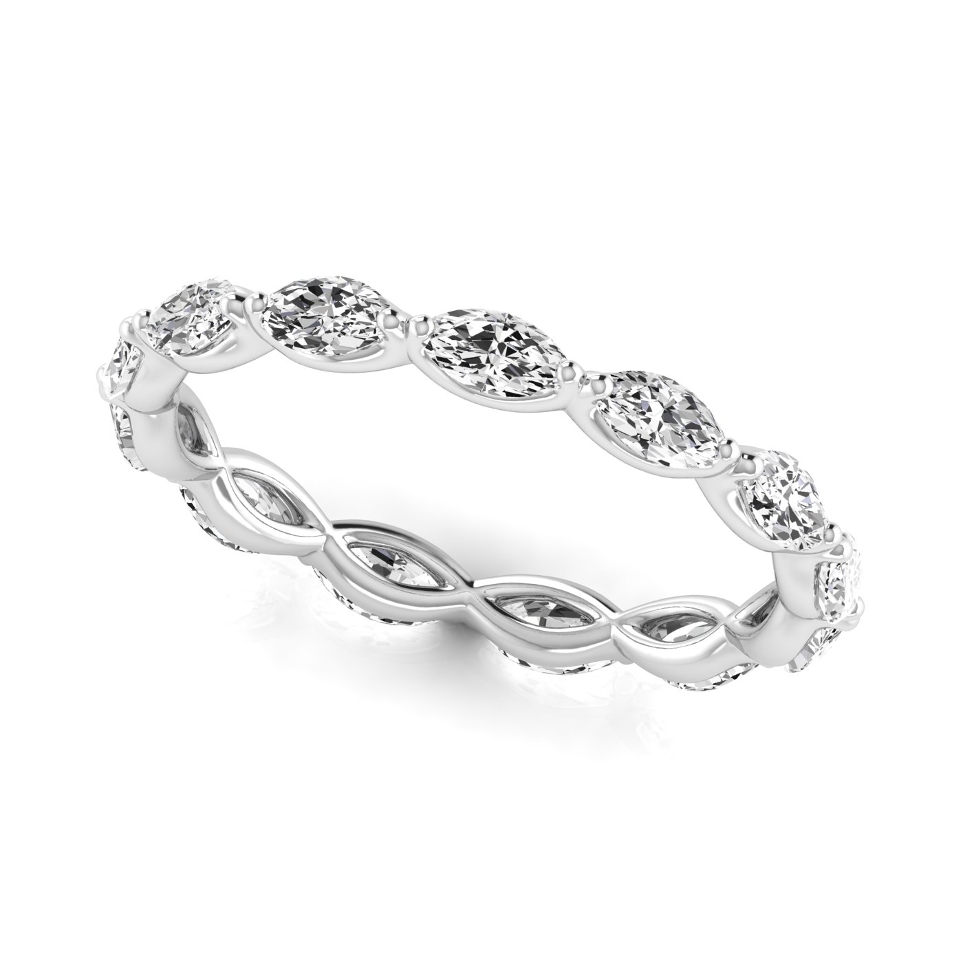  Ladies Marquise Full Eternity Diamond Eternity Band 1.4 Carat Total Weight  (Lab-Created) 1.40 C.T.W 14K yellow, white or rose gold - view 4