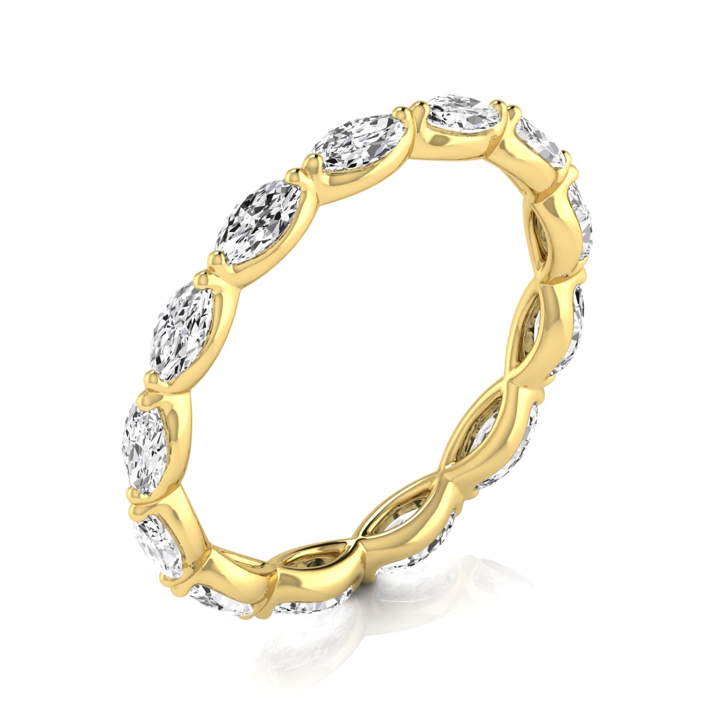  Ladies Marquise Full Eternity Diamond Eternity Band 1.4 Carat Total Weight  (Lab-Created) 1.40 C.T.W 14K yellow, white or rose gold - view 5