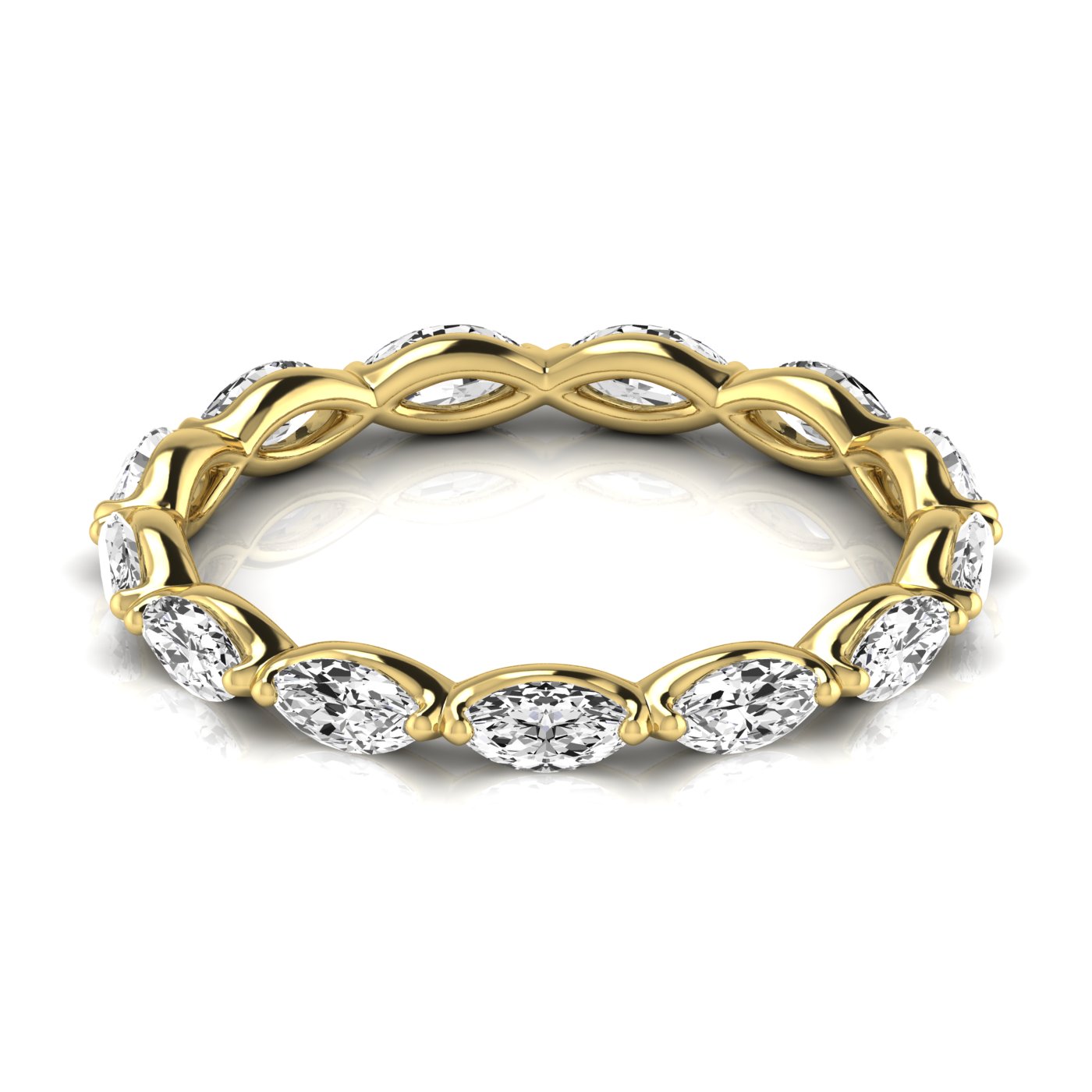  Ladies Marquise Full Eternity Diamond Eternity Band 1.4 Carat Total Weight  (Lab-Created) 1.40 C.T.W 14K yellow, white or rose gold - view 7