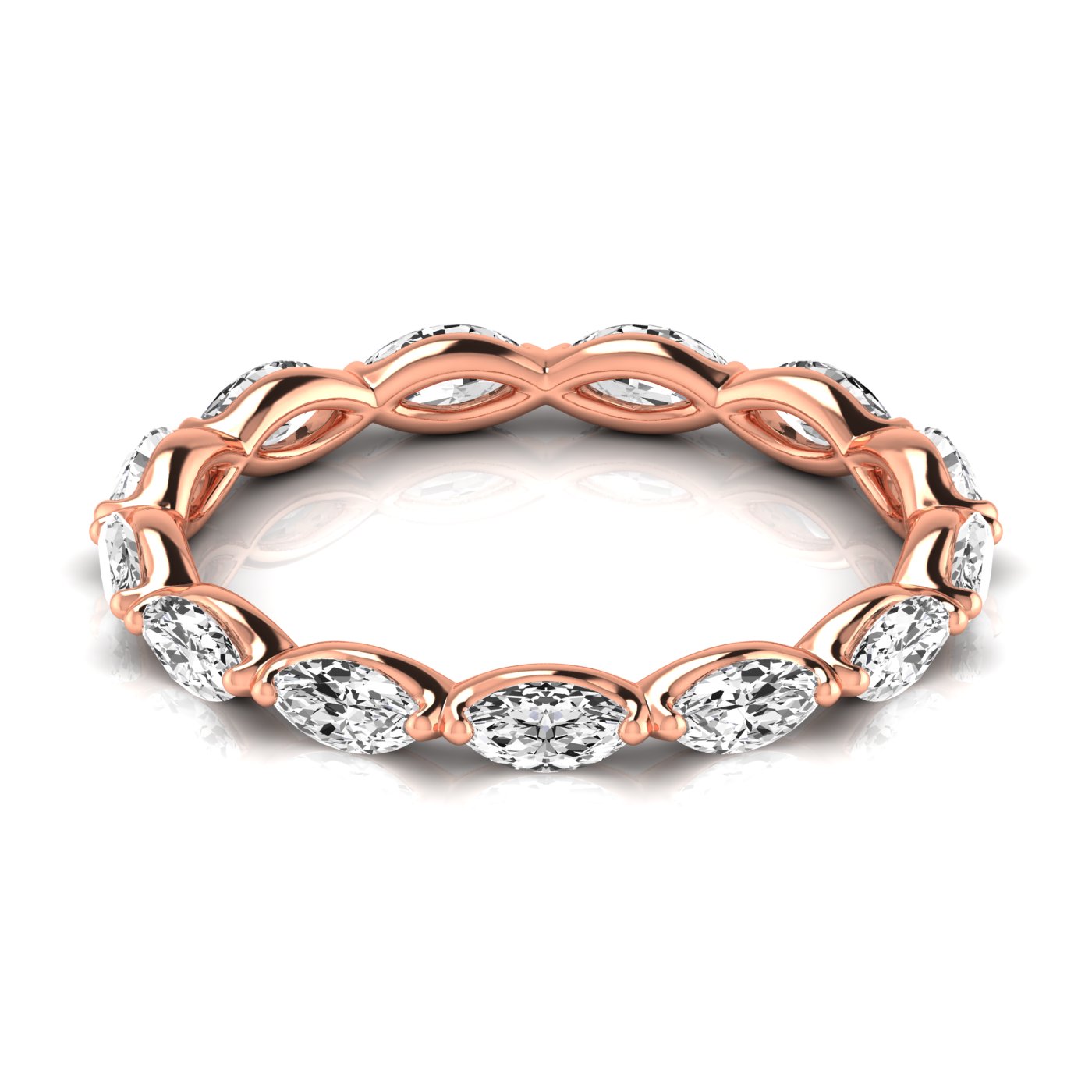  Ladies Marquise Full Eternity Diamond Eternity Band 1.4 Carat Total Weight  (Lab-Created) 1.40 C.T.W 14K yellow, white or rose gold - view 8