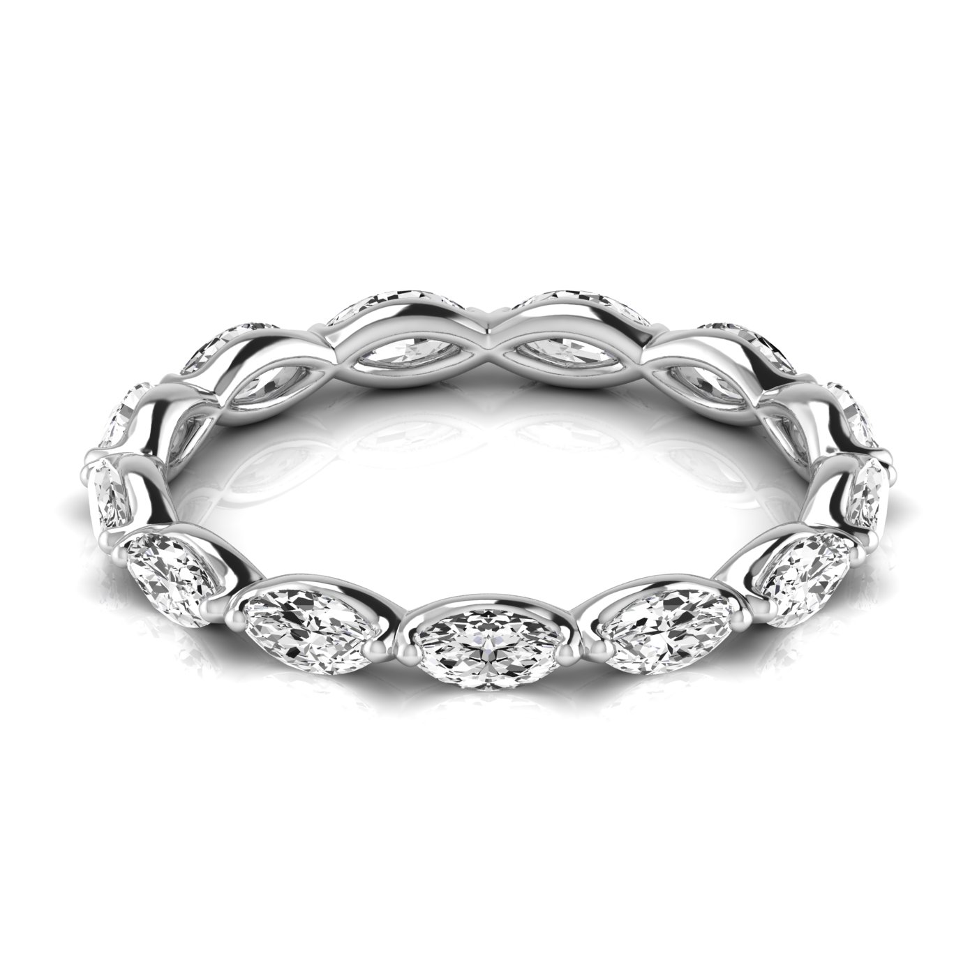  Ladies Marquise Full Eternity Diamond Eternity Band 1.4 Carat Total Weight  (Lab-Created) 1.40 C.T.W 14K yellow, white or rose gold - view 9