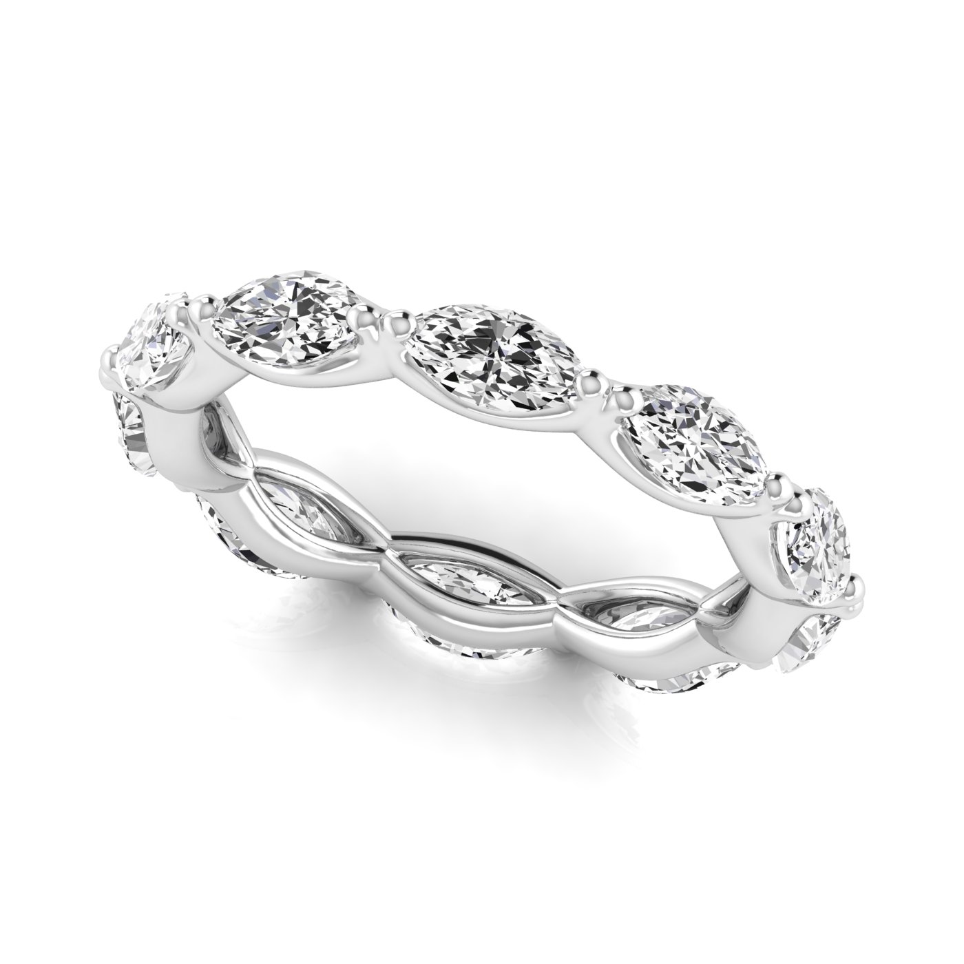  Ladies Marquise Full Eternity Diamond Eternity Band 1.4 Carat Total Weight  (Lab-Created) 1.40 C.T.W 14K yellow, white or rose gold - view 12