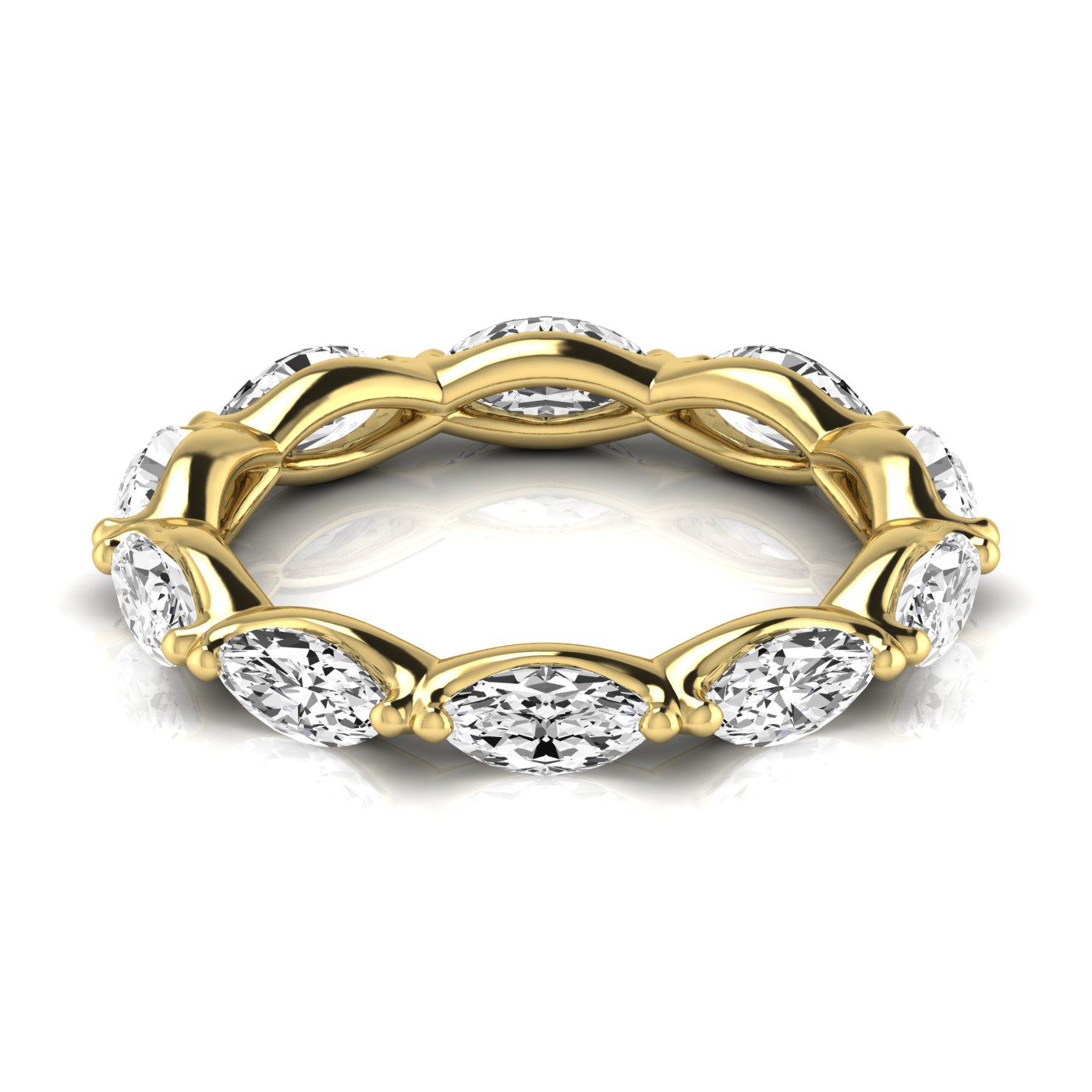  Ladies Marquise Full Eternity Diamond Eternity Band 1.4 Carat Total Weight  (Lab-Created) 1.40 C.T.W 14K yellow, white or rose gold - view 16