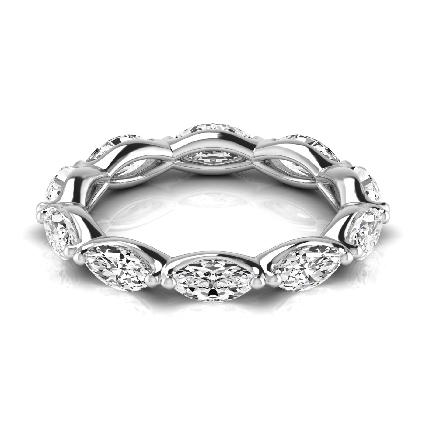  Ladies Marquise Full Eternity Diamond Eternity Band 1.4 Carat Total Weight  (Lab-Created) 1.40 C.T.W 14K yellow, white or rose gold - view 18