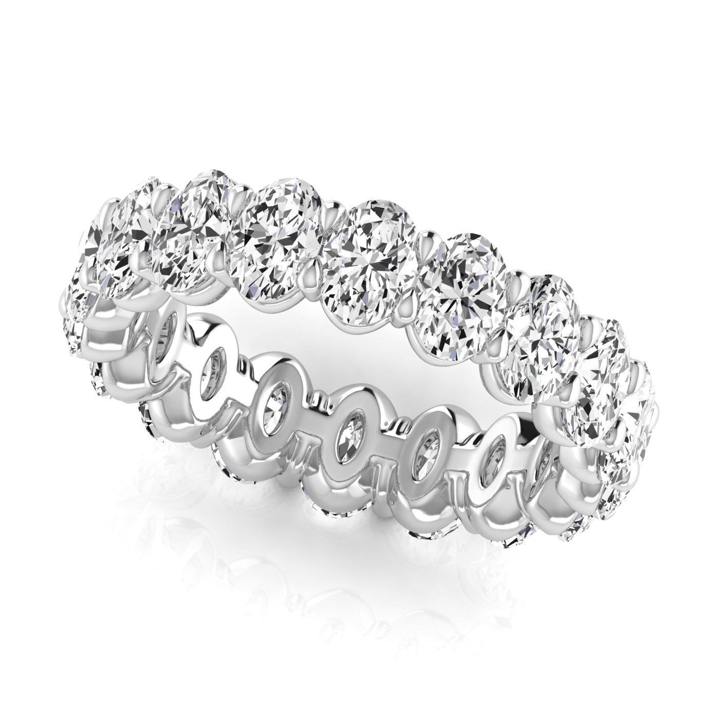  Ladies Oval Full Eternity Diamond Eternity Band 2.3 Carat Total Weight  (Lab-Created) 2.30 C.T.W 14K yellow, white or rose gold - view 4