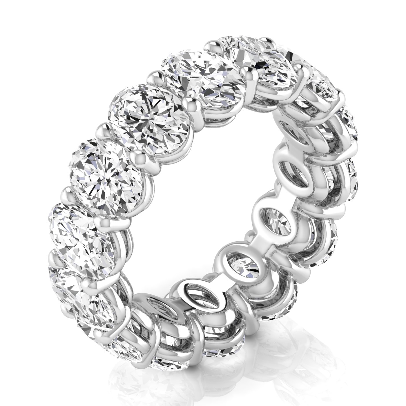  Ladies Oval Full Eternity Diamond Eternity Band 2.3 Carat Total Weight  (Lab-Created) 2.30 C.T.W 14K yellow, white or rose gold - view 14