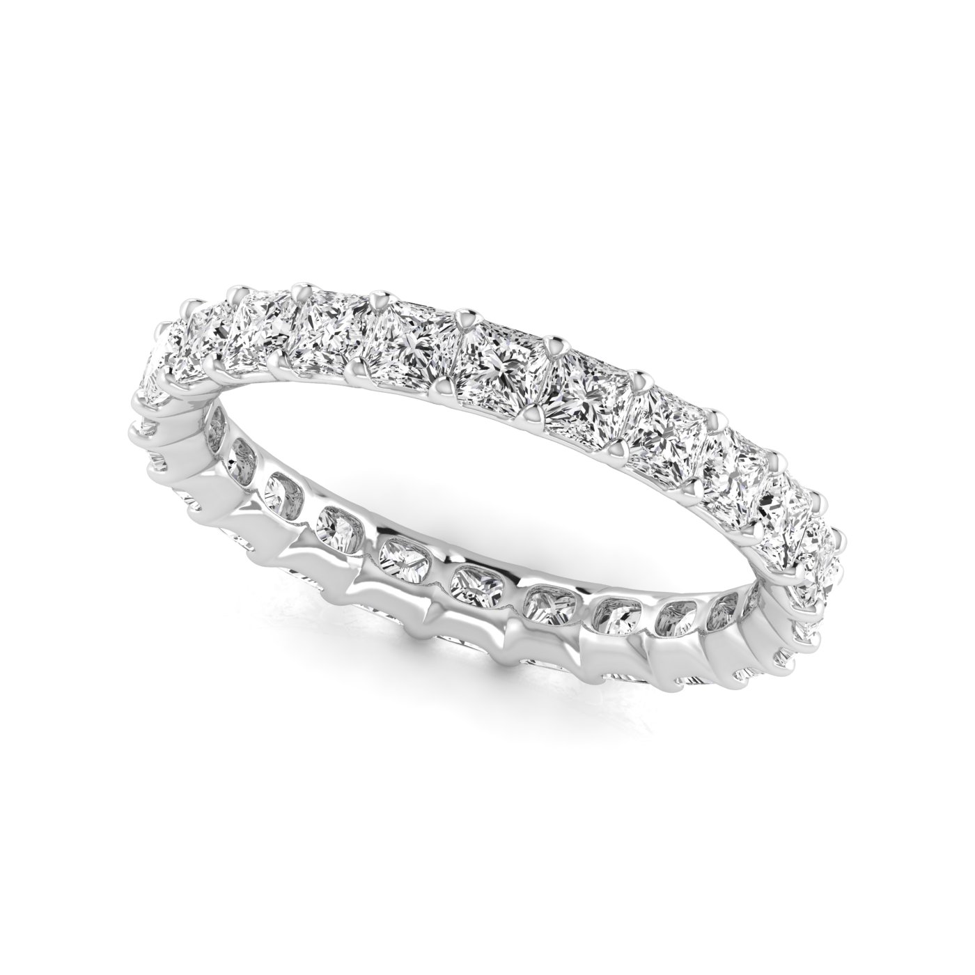  Ladies Princess Full Eternity Diamond Eternity Band 2.2 Carat Total Weight  (Lab-Created) 2.20 C.T.W 14K yellow, white or rose gold - view 2