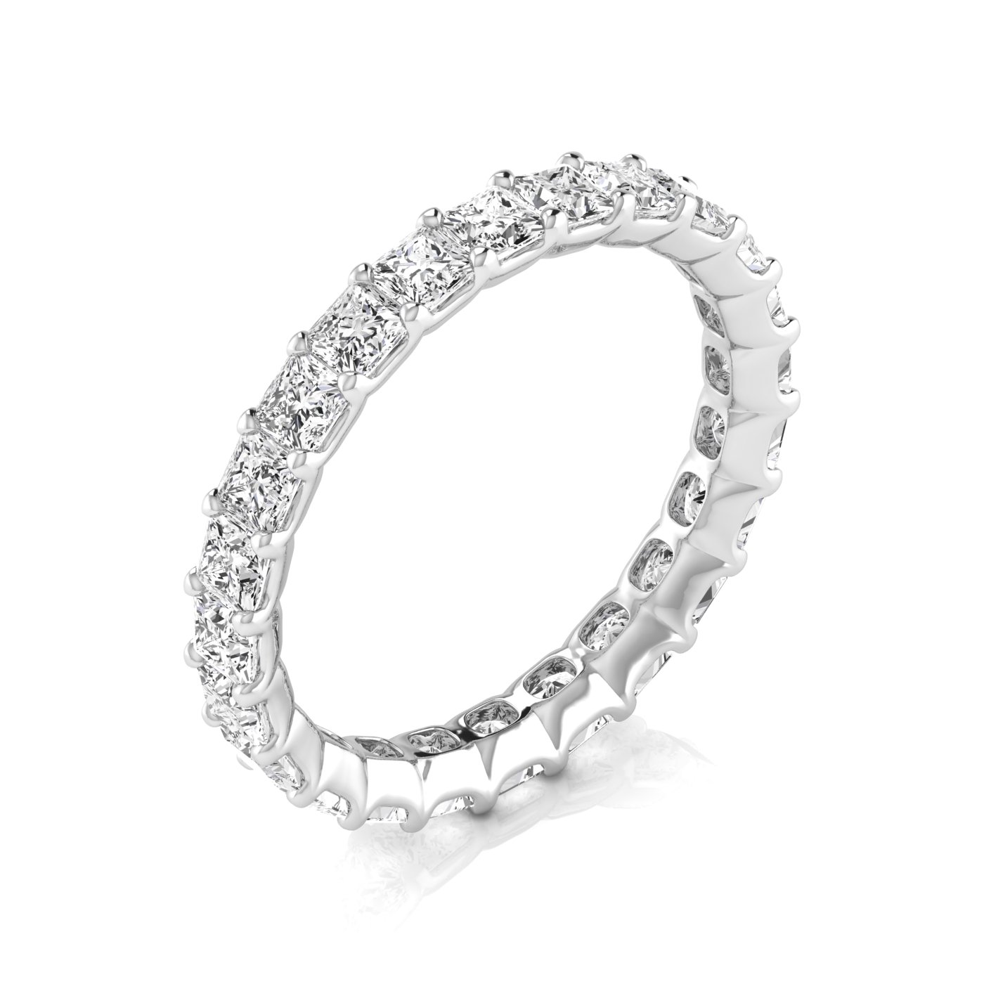  Ladies Princess Full Eternity Diamond Eternity Band 2.2 Carat Total Weight  (Lab-Created) 2.20 C.T.W 14K yellow, white or rose gold - view 3