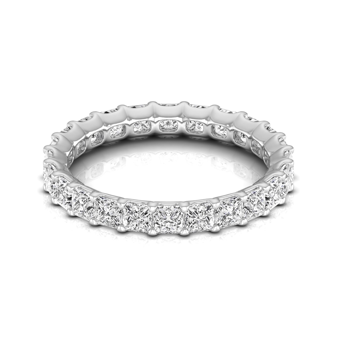  Ladies Princess Full Eternity Diamond Eternity Band 2.2 Carat Total Weight  (Lab-Created) 2.20 C.T.W 14K yellow, white or rose gold - view 4