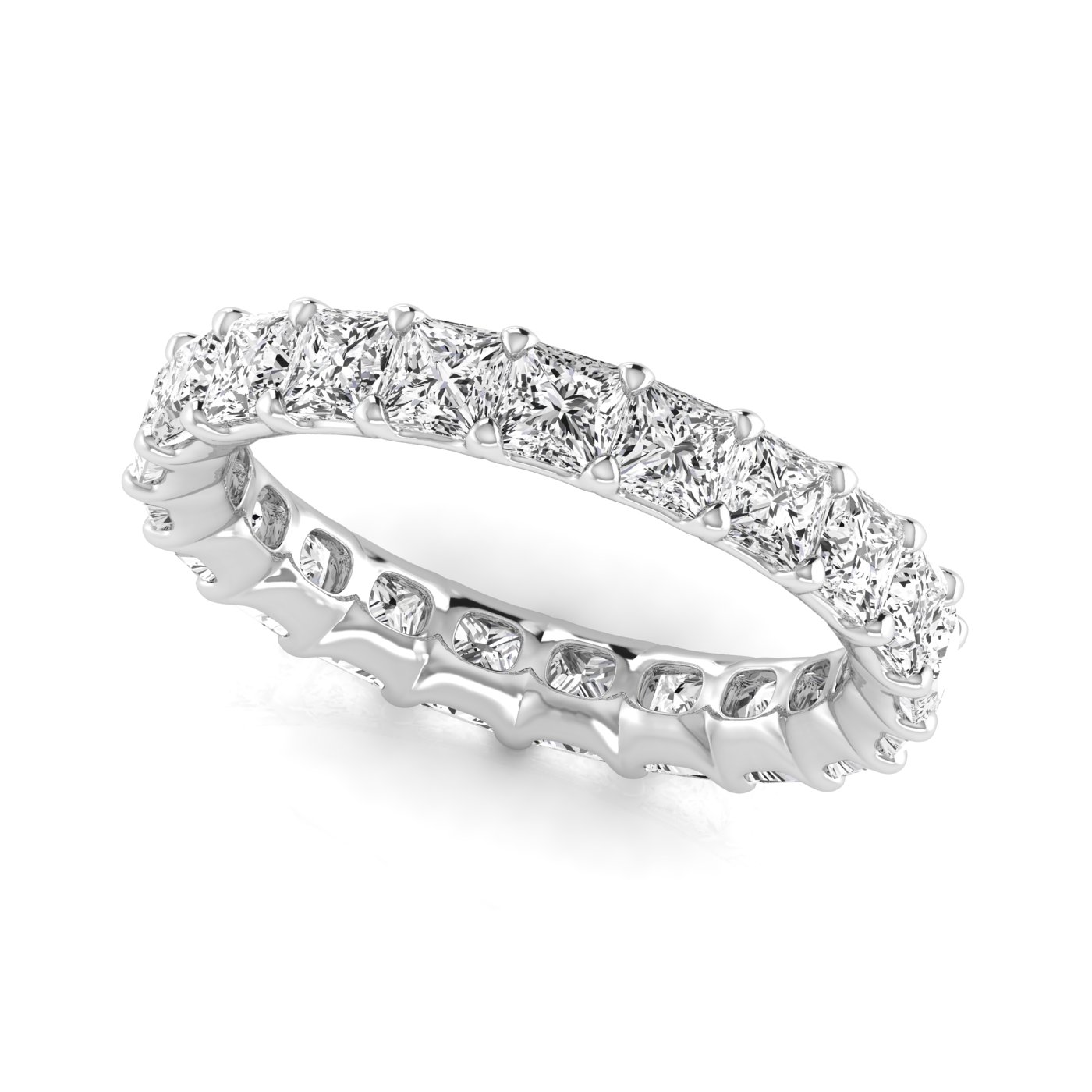  Ladies Princess Full Eternity Diamond Eternity Band 2.2 Carat Total Weight  (Lab-Created) 2.20 C.T.W 14K yellow, white or rose gold - view 5