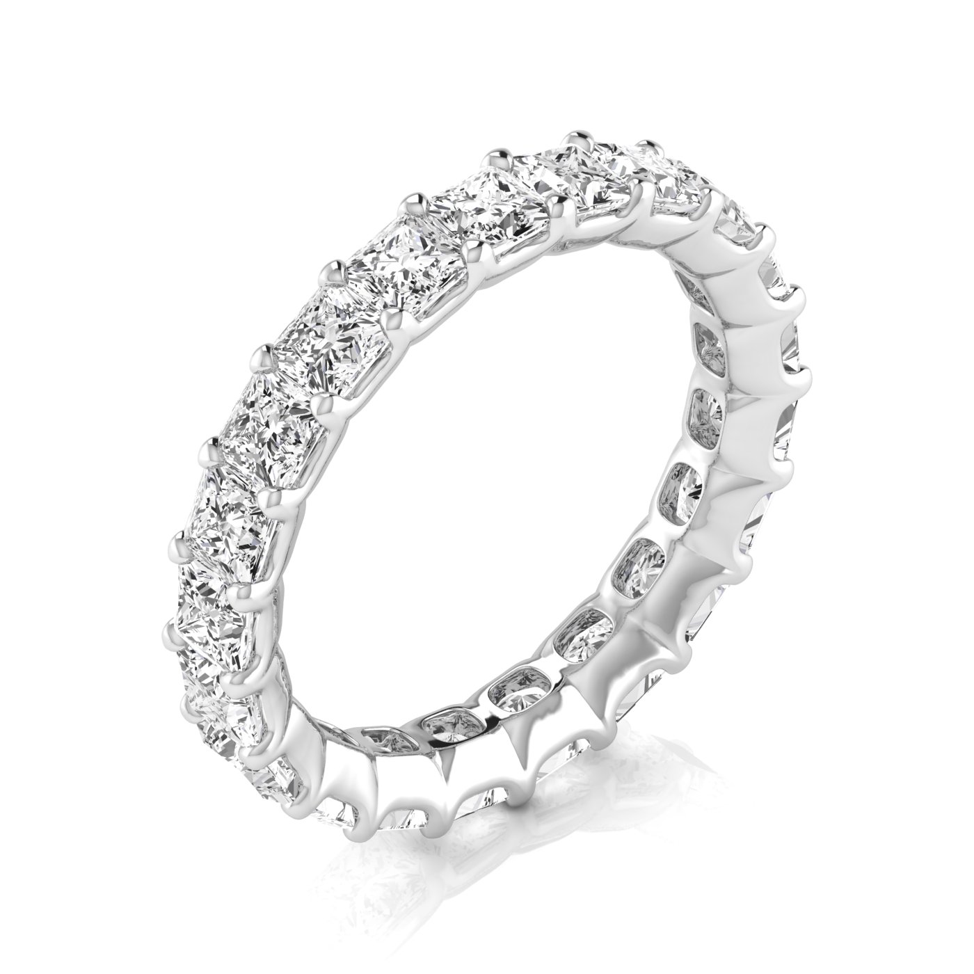  Ladies Princess Full Eternity Diamond Eternity Band 2.2 Carat Total Weight  (Lab-Created) 2.20 C.T.W 14K yellow, white or rose gold - view 6