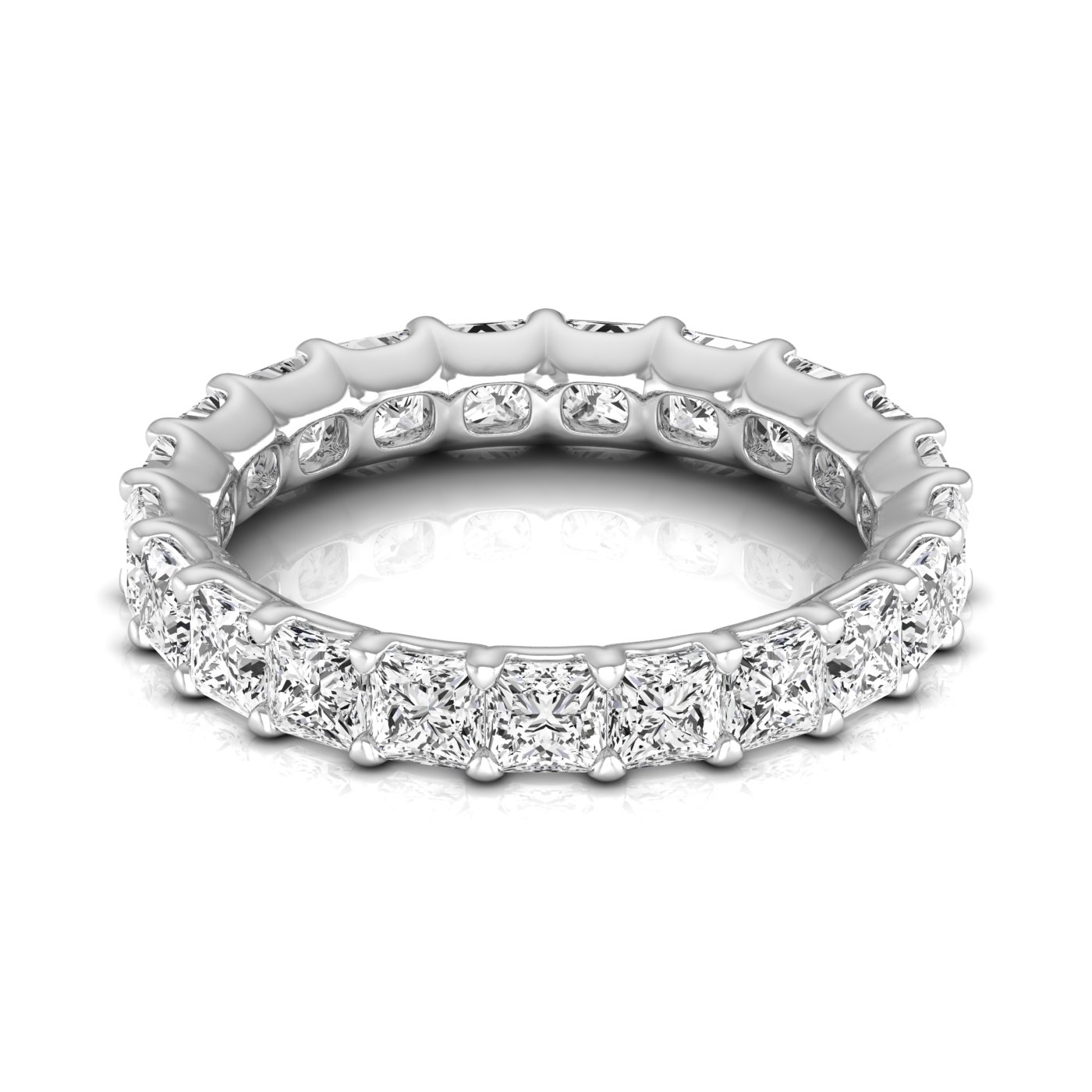  Ladies Princess Full Eternity Diamond Eternity Band 2.2 Carat Total Weight  (Lab-Created) 2.20 C.T.W 14K yellow, white or rose gold - view 7
