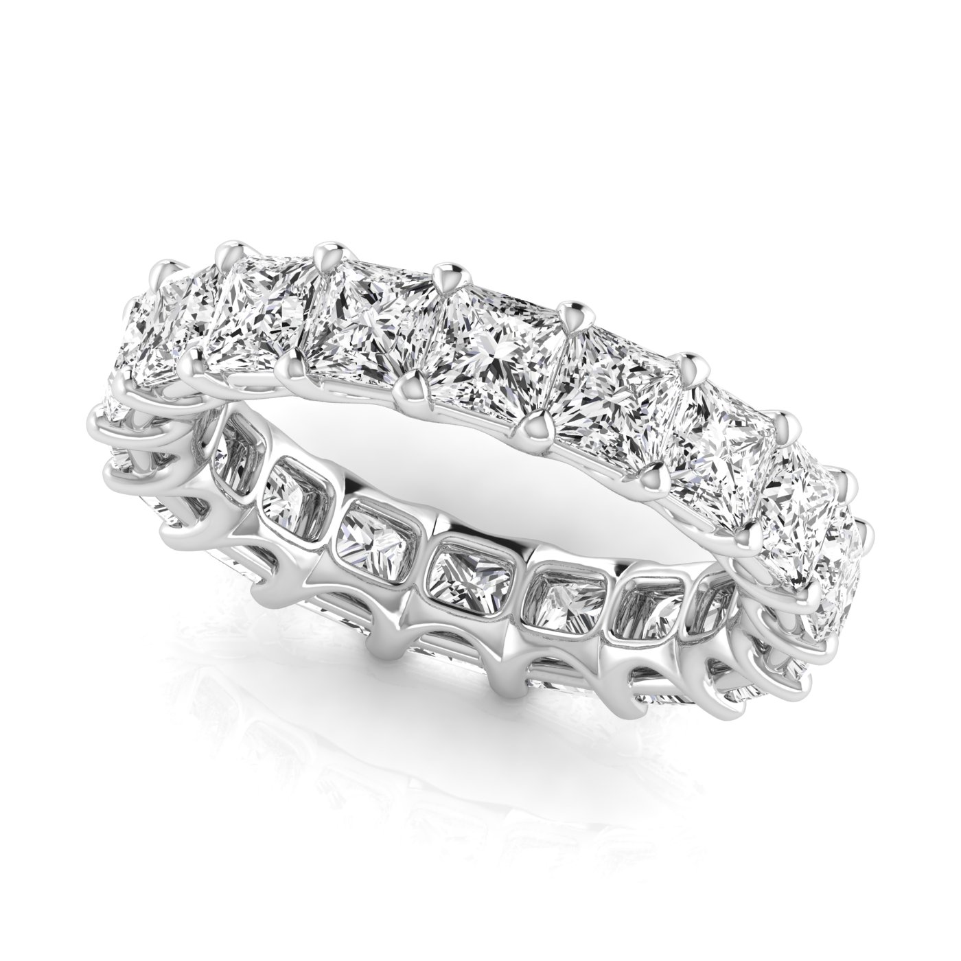  Ladies Princess Full Eternity Diamond Eternity Band 2.2 Carat Total Weight  (Lab-Created) 2.20 C.T.W 14K yellow, white or rose gold - view 8