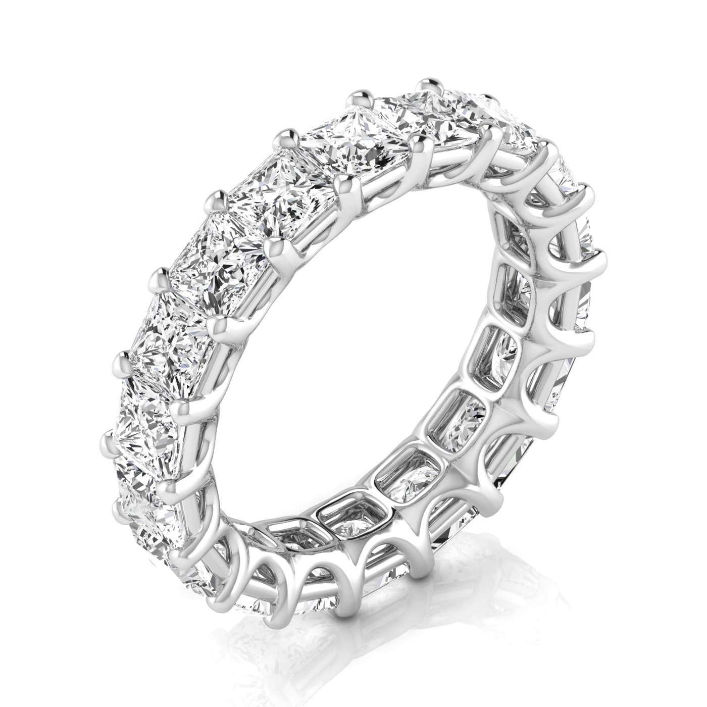  Ladies Princess Full Eternity Diamond Eternity Band 2.2 Carat Total Weight  (Lab-Created) 2.20 C.T.W 14K yellow, white or rose gold - view 9