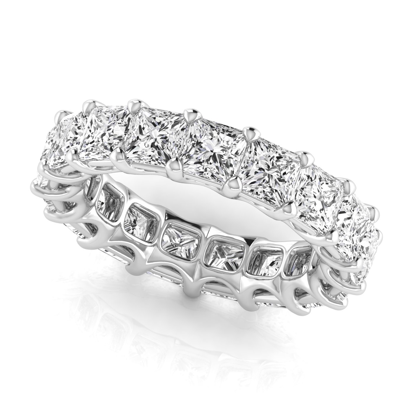  Ladies Princess Full Eternity Diamond Eternity Band 2.2 Carat Total Weight  (Lab-Created) 2.20 C.T.W 14K yellow, white or rose gold - view 11
