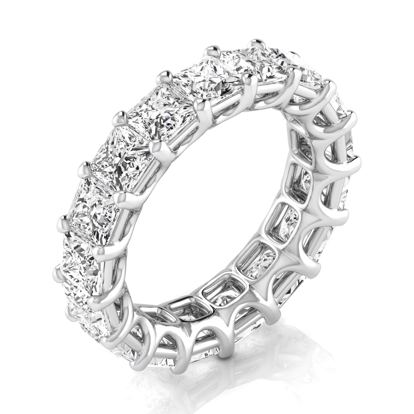  Ladies Princess Full Eternity Diamond Eternity Band 2.2 Carat Total Weight  (Lab-Created) 2.20 C.T.W 14K yellow, white or rose gold - view 12