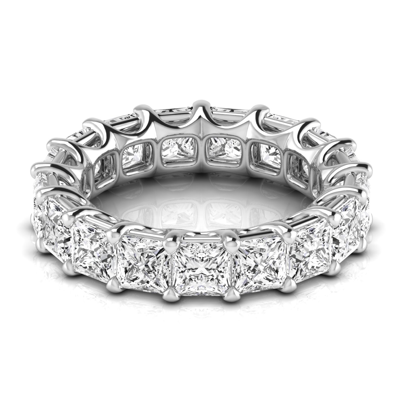  Ladies Princess Full Eternity Diamond Eternity Band 2.2 Carat Total Weight  (Lab-Created) 2.20 C.T.W 14K yellow, white or rose gold - view 13