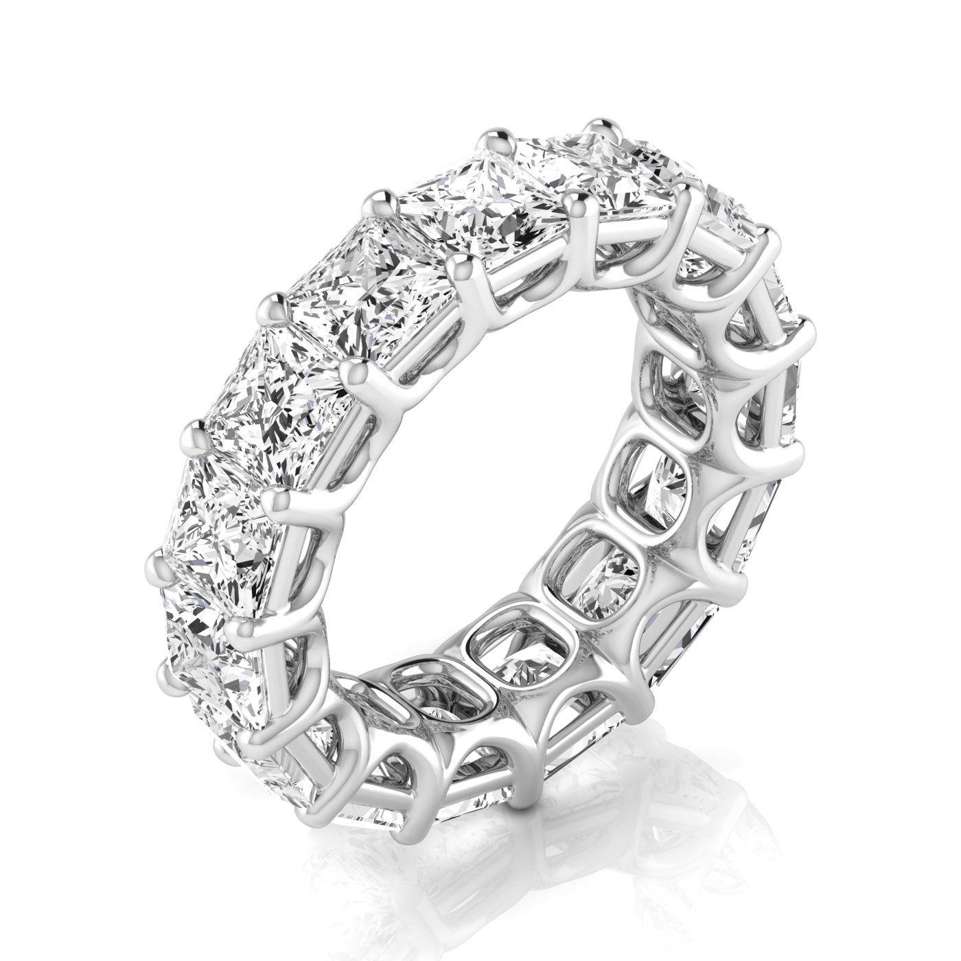  Ladies Princess Full Eternity Diamond Eternity Band 2.2 Carat Total Weight  (Lab-Created) 2.20 C.T.W 14K yellow, white or rose gold - view 14