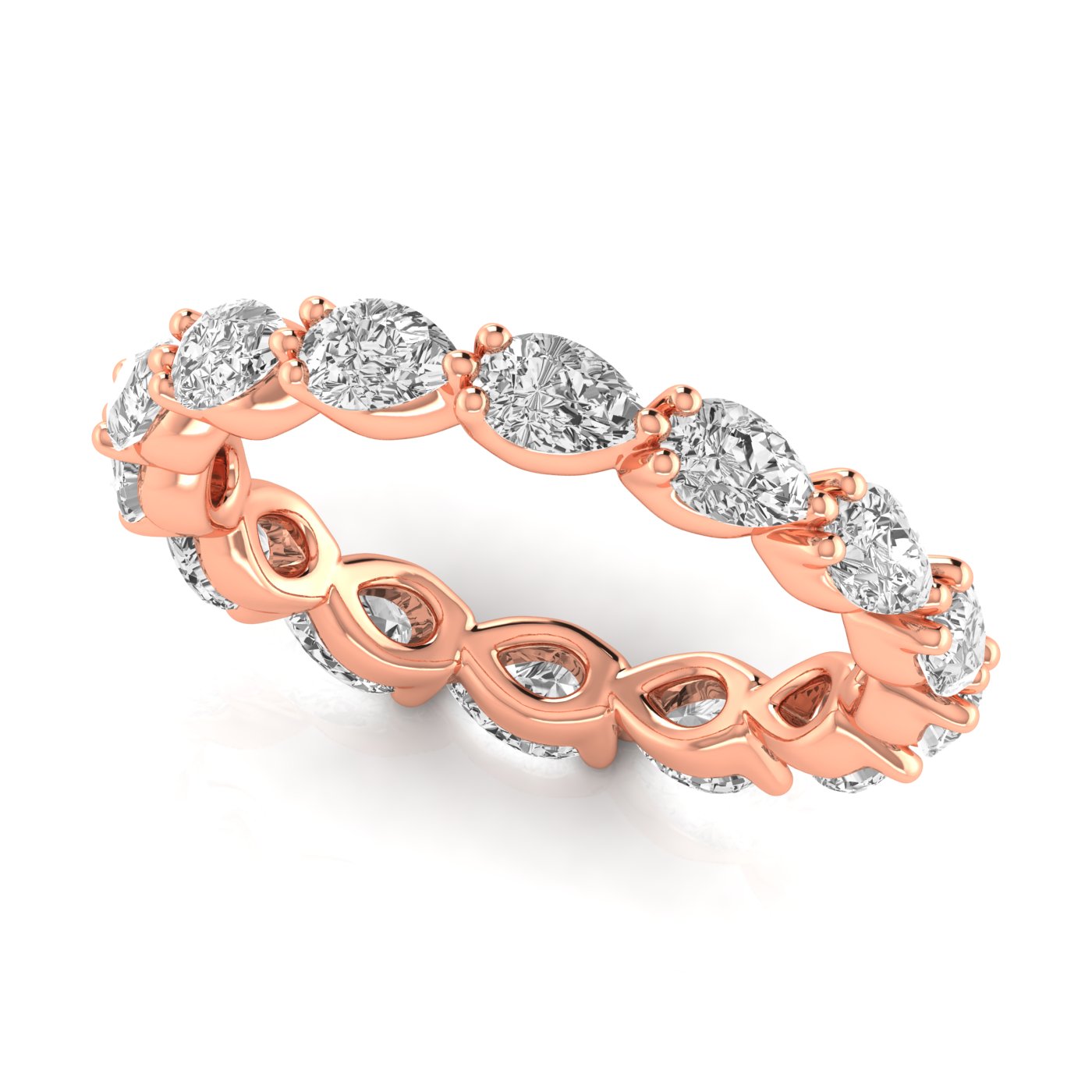  Ladies Pear Full Eternity Diamond Eternity Band 2.5 Carat Total Weight  (Lab-Created) 2.50 C.T.W 14K yellow, white or rose gold - view 3