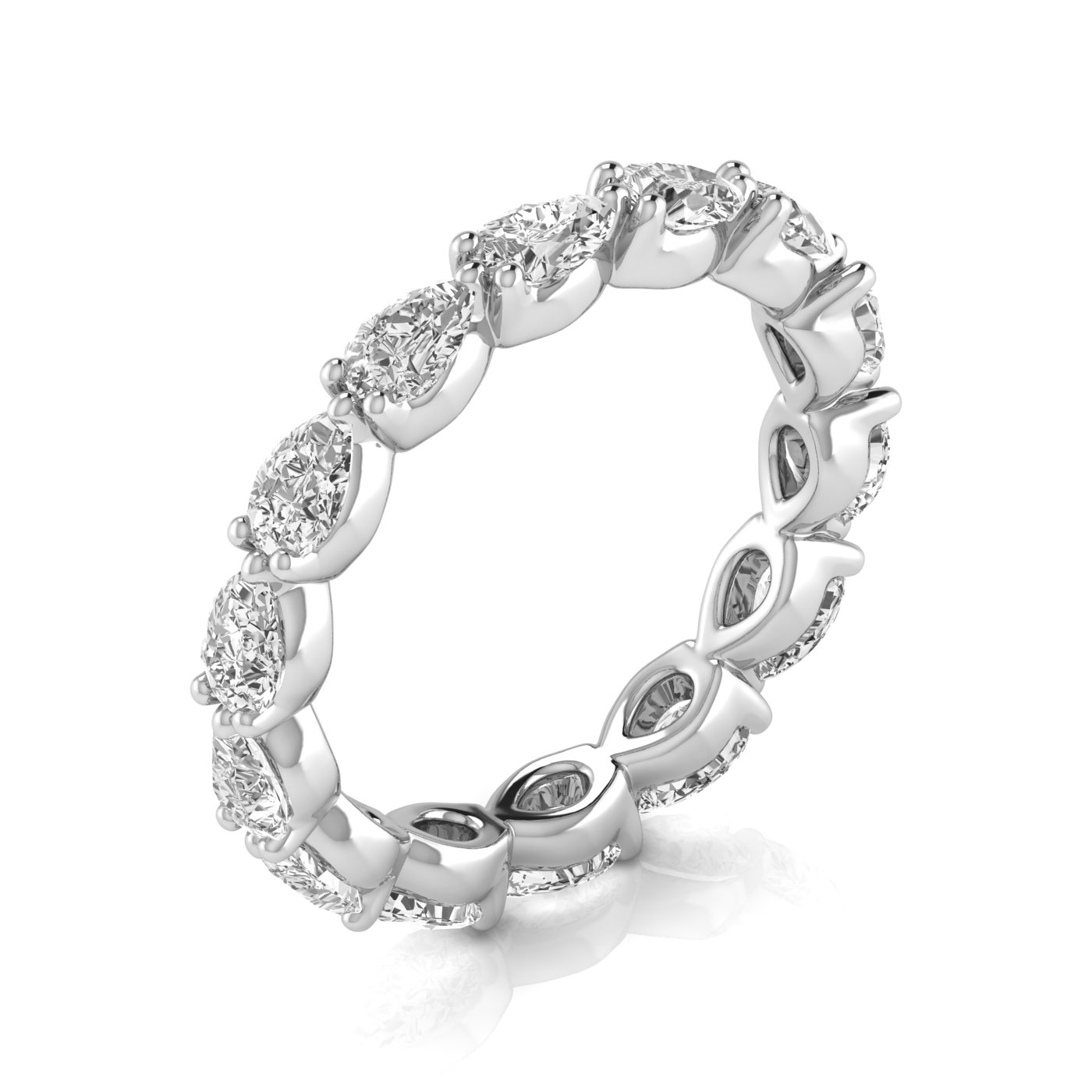 Pear Full Eternity Diamond Eternity Band WOVR-ET-PS