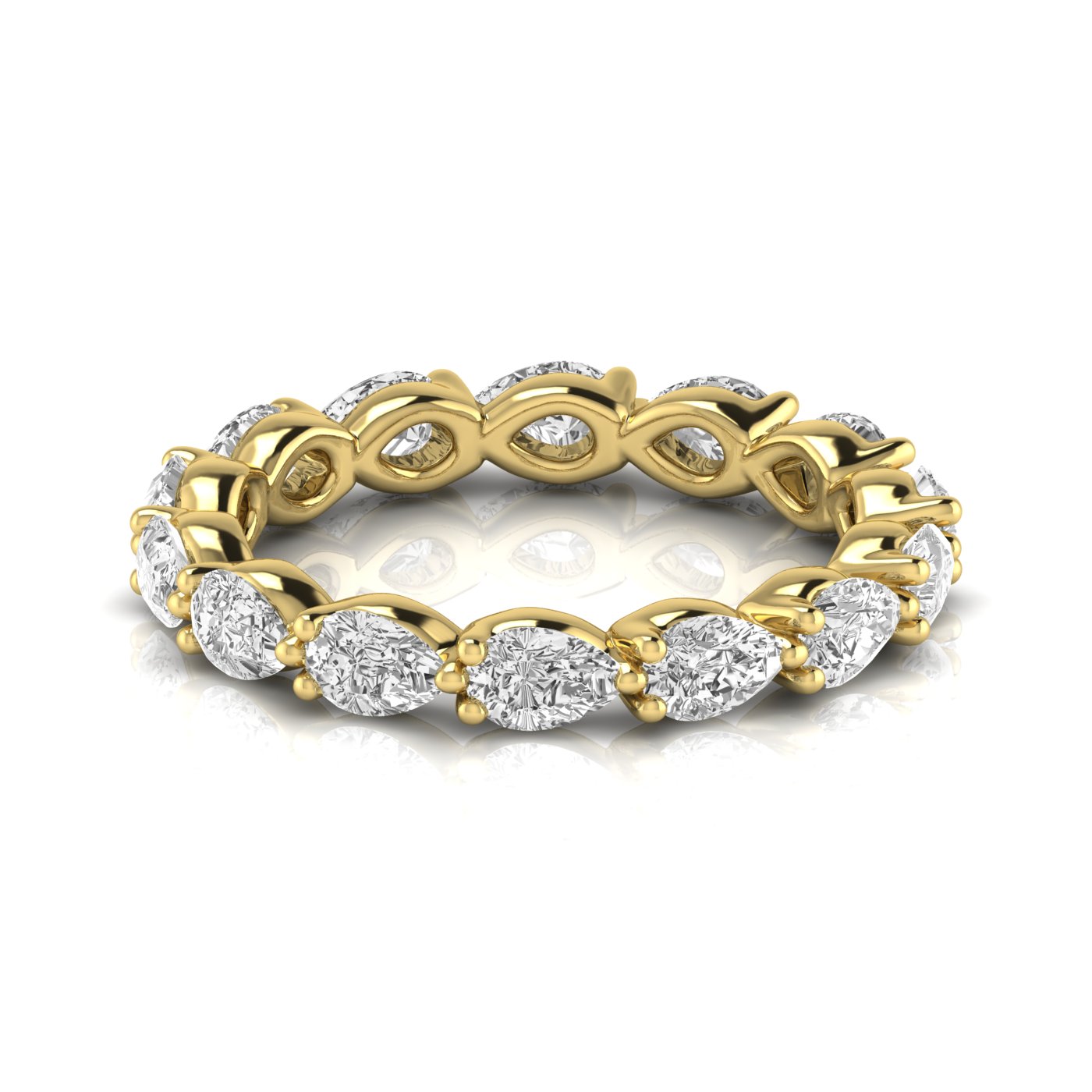  Ladies Pear Full Eternity Diamond Eternity Band 2.5 Carat Total Weight  (Lab-Created) 2.50 C.T.W 14K yellow, white or rose gold - view 7