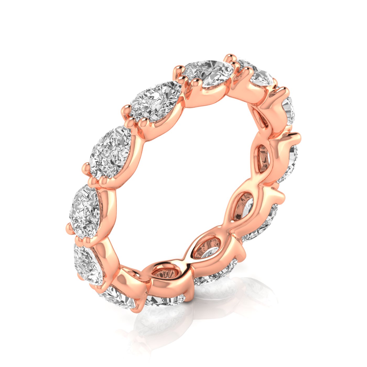  Ladies Pear Full Eternity Diamond Eternity Band 2.5 Carat Total Weight  (Lab-Created) 2.50 C.T.W 14K yellow, white or rose gold - view 14