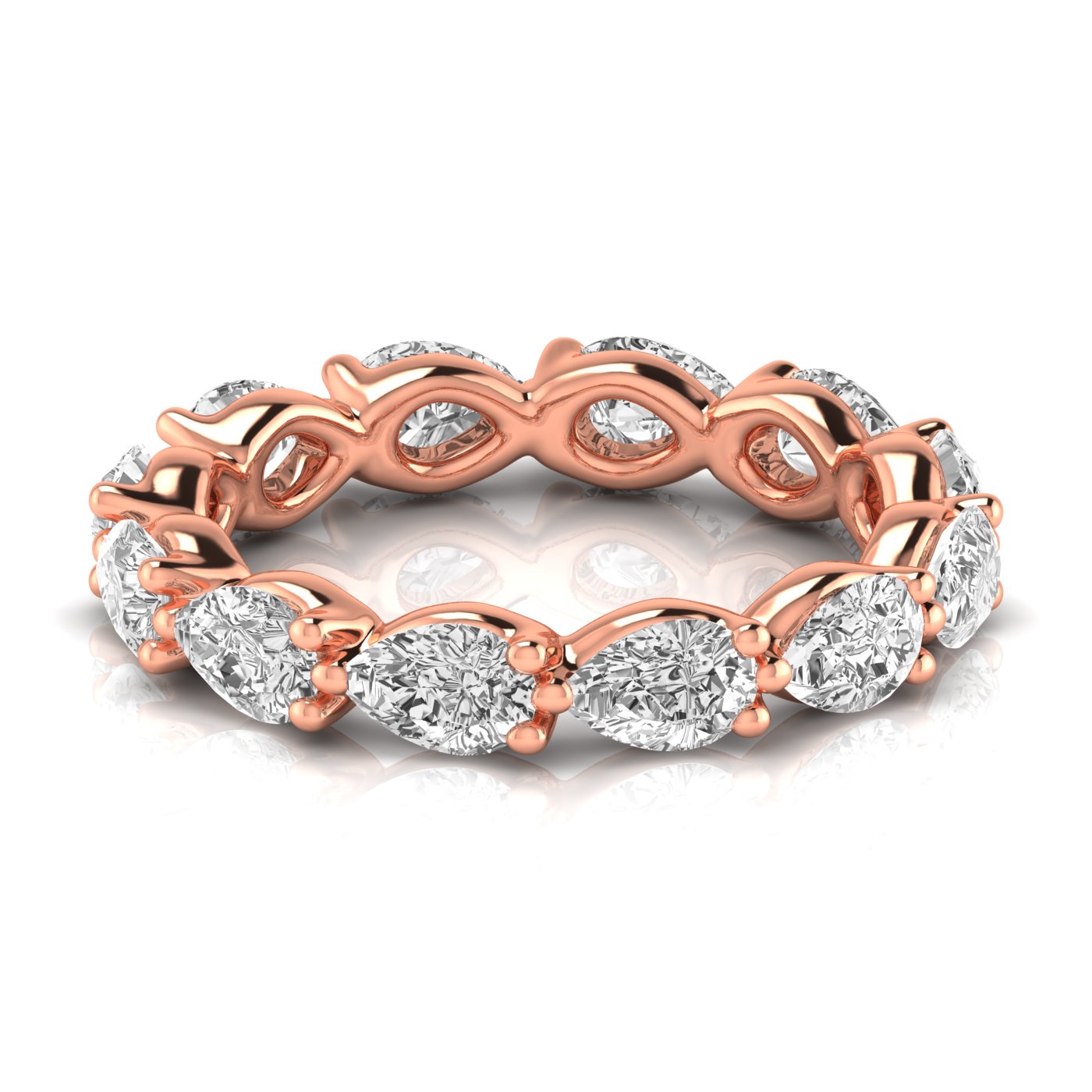  Ladies Pear Full Eternity Diamond Eternity Band 2.5 Carat Total Weight  (Lab-Created) 2.50 C.T.W 14K yellow, white or rose gold - view 17
