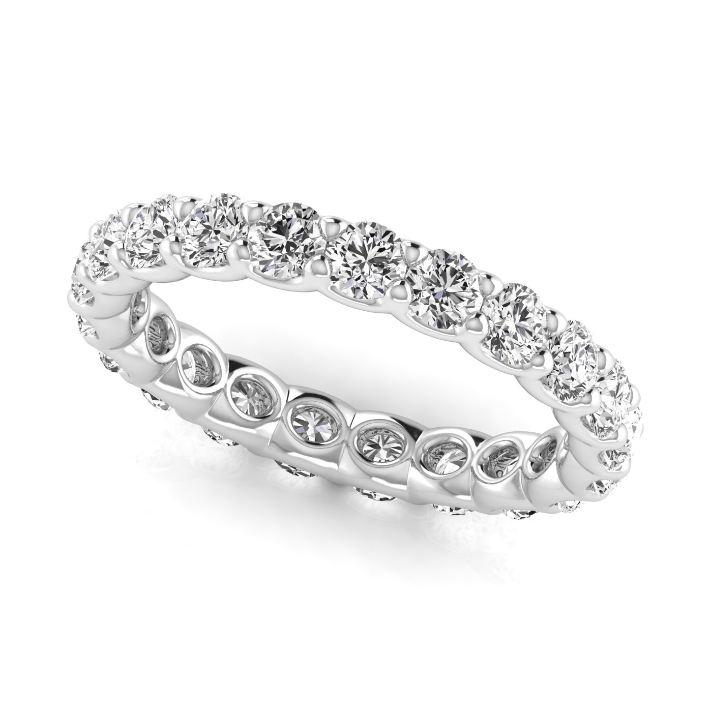  Ladies Round Full Eternity Diamond Eternity Band 1.9 Carat Total Weight  (Lab-Created) 1.90 C.T.W 14K yellow, white or rose gold - view 2