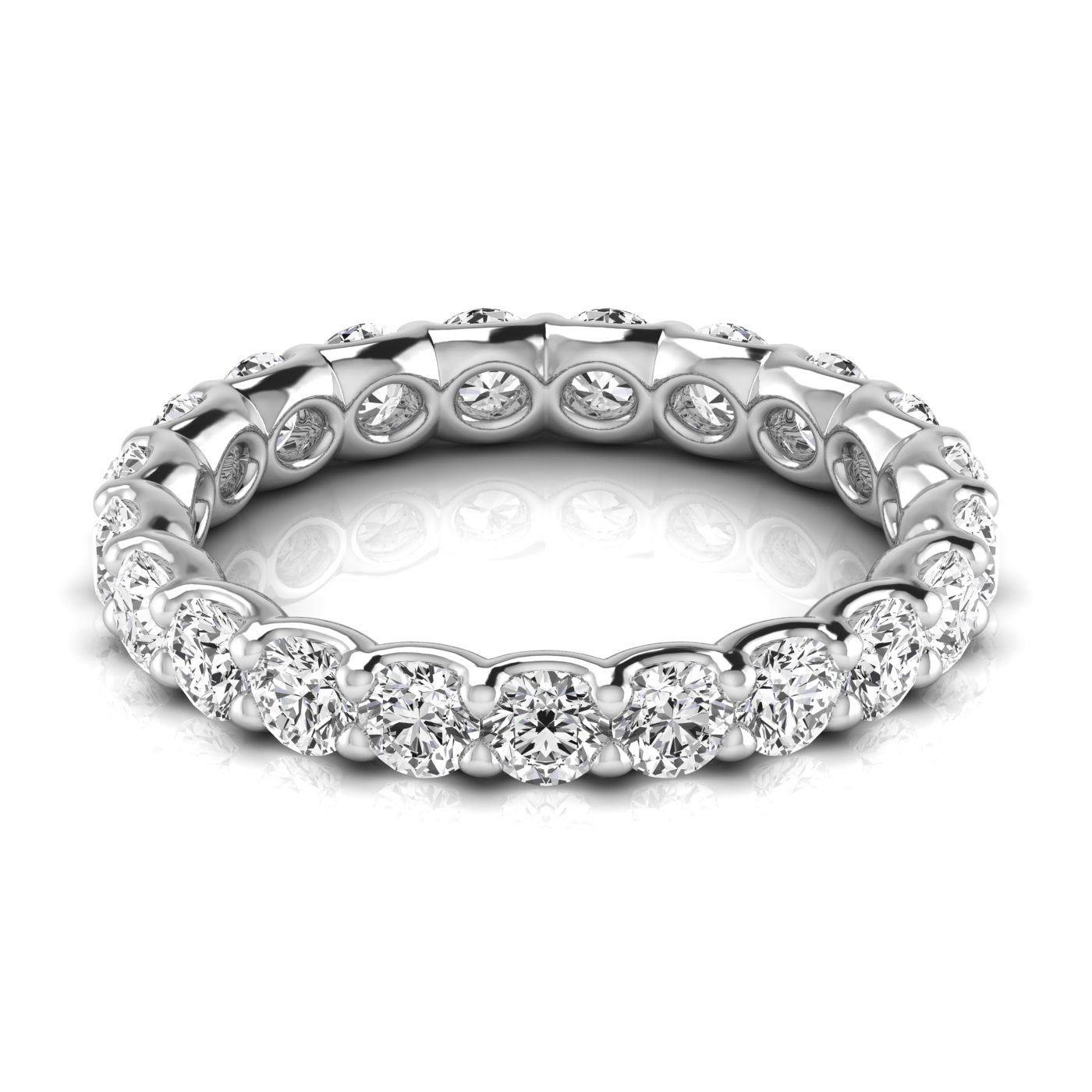  Ladies Round Full Eternity Diamond Eternity Band 1.9 Carat Total Weight  (Lab-Created) 1.90 C.T.W 14K yellow, white or rose gold - view 3